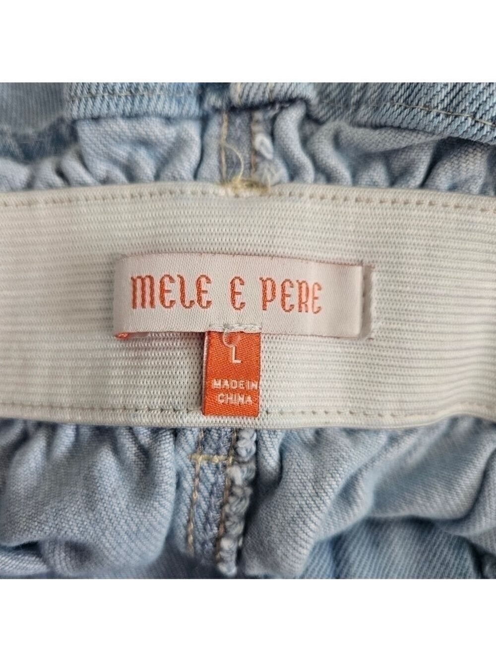 Mele & Pere 80's 90's Inspired High Rise Denim Shorts (L) - Picture 10 of 11